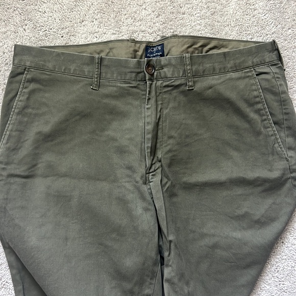 J Crew Mens Flex Sutton Olive Green Pants 34/36 - Picture 2 of 4